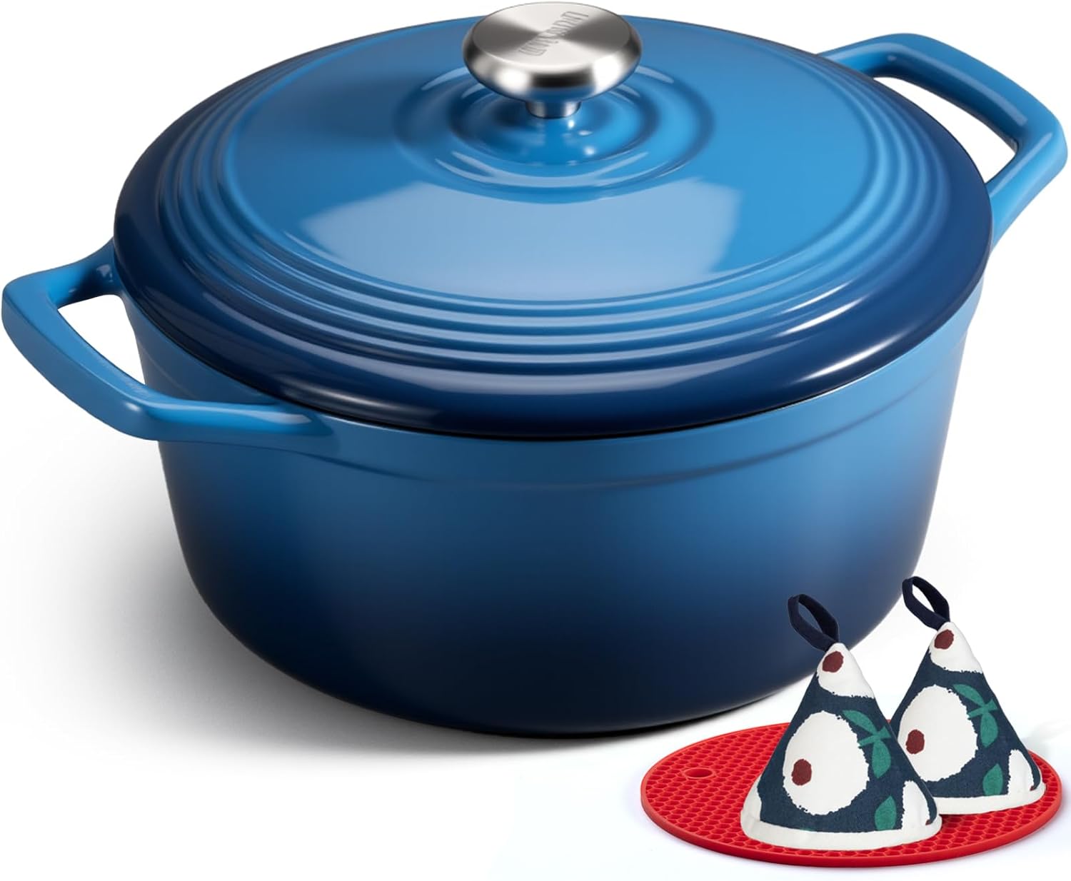 Overmont Enameled Cast Iron Dutch Oven