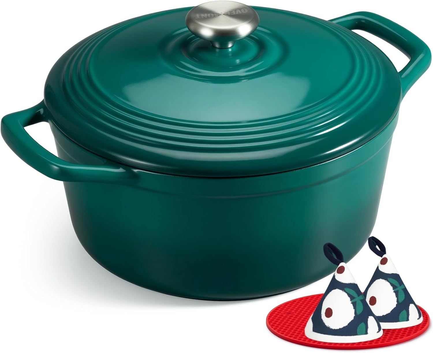 Overmont Enameled Cast Iron Dutch Oven